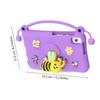 Étui antichoc pour tablette avec support en forme d'abeille mignonne, Housse de protection en mousse EVA avec poignée portable, Adapté aux enfants, Compatible avec