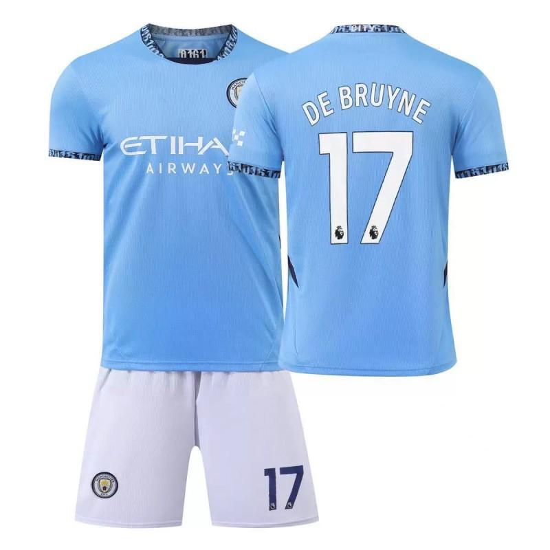 2425 Manchester City Jersey Home No. 9 Harland 17 De Braunet 10 Gralish Football Shirt Set