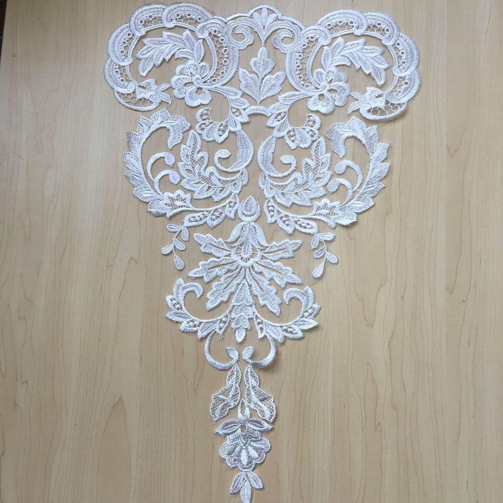Venice Lace Applique Embroidery Flower Lace Patch Sewing Addition for Ballgown Wedding Dress Gown