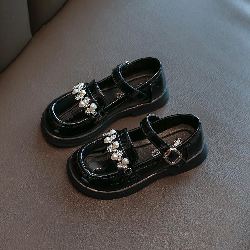 Girls' Princess Shoes Spring and Autumn New Soft Soles Non-slip British Fashion Large Children Sports Casual Leather Shoes