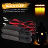 2Pcs Motorcycle LED Mini Turn Signals 12V Motorcycle Scooter Handlebar Indicators Lights Blinker Lamps Amber Flasher Taillight