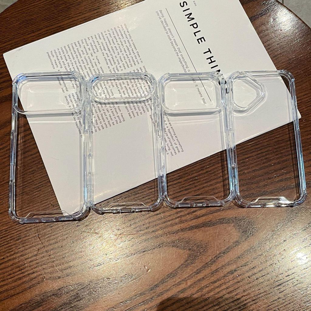 iPhone 17 Pro Max Transparent Acrylic DIY Anti-Fall Full Coverage Phone Case for iPhone 14/13
