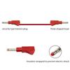 AEE2-2Pcs Multi-Meter Test Leads Cable Jumper Wire Line Security 4Mm Banana Plug Retractable Test Tool Red Black