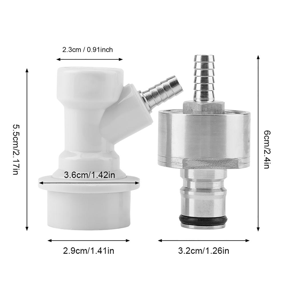 Homebrew Stainless Carbonation  Carbonator with Liquid Ball Lock Disconnect 1/4" Barb Hot Carbonation  Homebrew