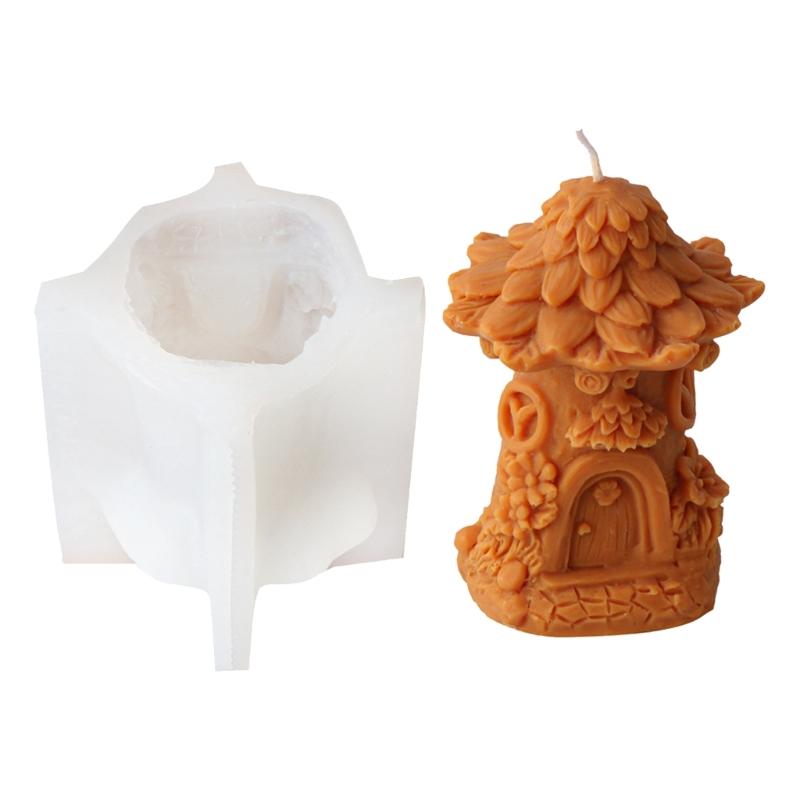 Flexible Silicone Mold Nordic House Shaped Candle Molds Scented Aromatherapy Making Mould Handmade Ornament Mould