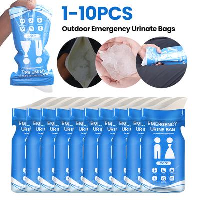 Sac Urinoir Jetable Sacs d'Urination d'Urgence Extérieur Sac à Urine Portable Auto-scellant Sacs d'Urgence pour Camping Randonnée
