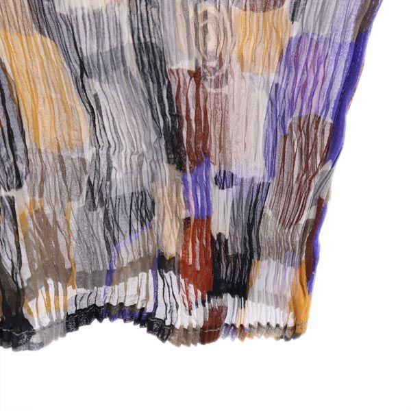 ISSEY MIYAKE Made In Japan Overall Handle Long Sleeve Pleated See-through Cut Women Used