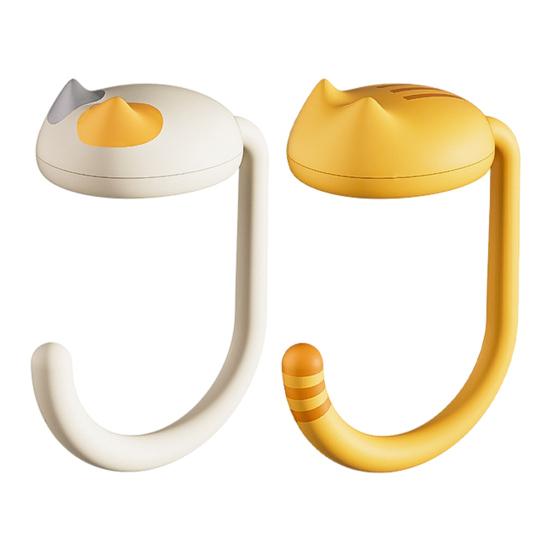 1/2Pcs Desk Hooks Handbag Hangers Funny Cat Design Strong Load-bearing Easy To Install Bag Holders Table Purse Hooks