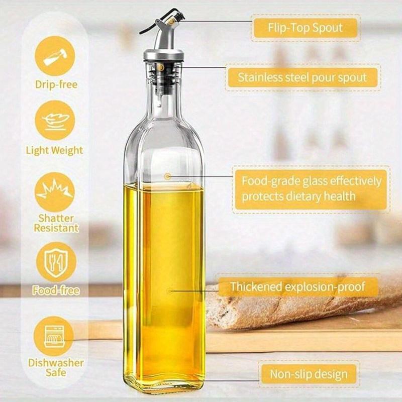 1pc Oil Dispensers, Glass Olive Oil Bottle, Soy Sauce and Vinegar Dispenser, KitchenGadgets, Kitchen Accessories