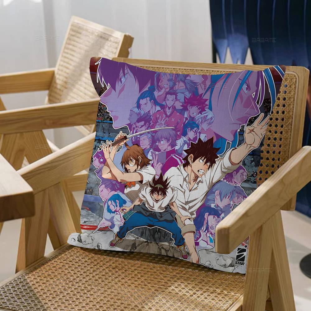 G-Gott des Anime High School Kissenbezüge Cartoon Sofa Dekoratives Zuhause Beidseitig bedruckt Kurzer Plüsch Niedlicher Kissenbezug