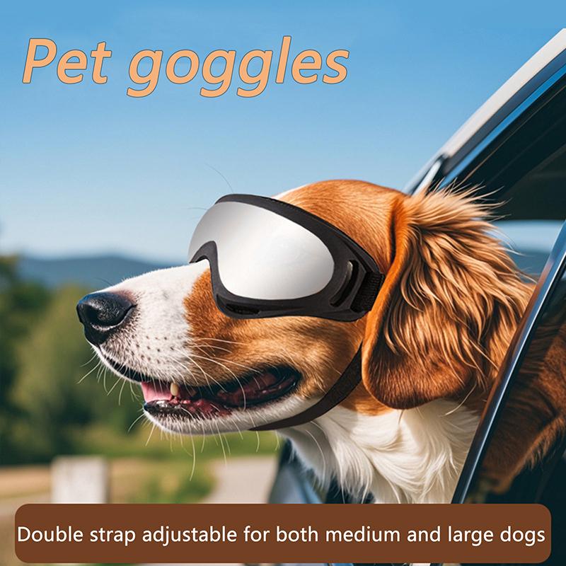 Dog Goggles Medium Large Breed Dog Sunglasses Adjustable Straps Uv Protection Eyewear For Dog Puppy Outdoor Riding Driving