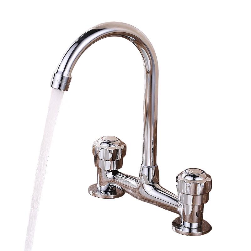 Vintage Brass Double Handle Basin Faucet
