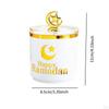 Eid Mubarak Candy Jar Food Organizer with Lid Multi-Purpose Storage Box