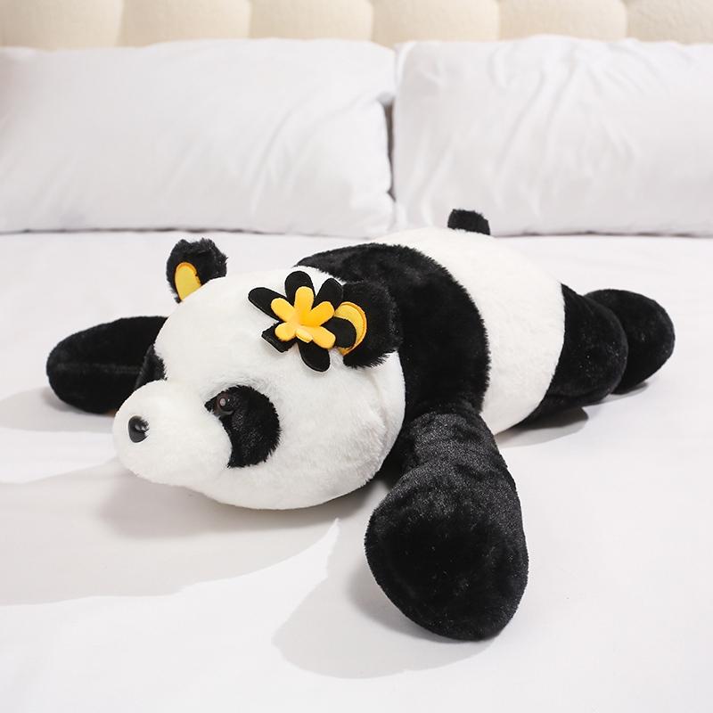 Multi-Größen Panda Plüschtier Riesenpanda Kuscheltier Weich Flauschig Liegende Haltung Schlafzimmer Sofa Regal Dekor Geburtstagsgeschenk