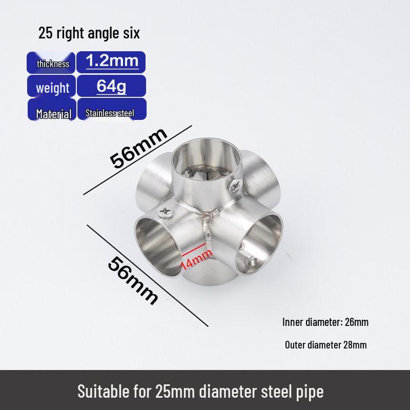 Stainless Steel Right Angle Elbow Union Tee Four-Way Pipe Fitting Combo