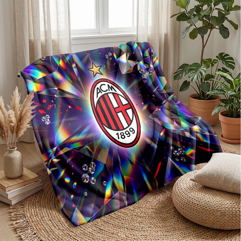 AC Milan Theme blanket Soft Flannel Blanket Plush Throw Blanket Cozy Sofa Bed Blanket for Home Decor