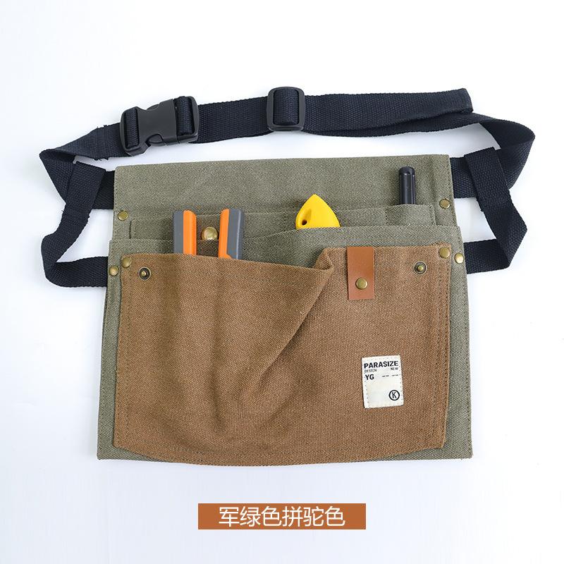 Canvas Wear-Resistant Apron Fanny Pack, Special For Hydropower Carpentry, Portable Multi-Pocket Tool Storage Fanny Pack