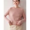 2025 Autumn/Winter Women's Pure Cashmere Round Neck Sweater - Saddle Shoulder, Thickened, Loose Fit, Slimming Knit Base Layer