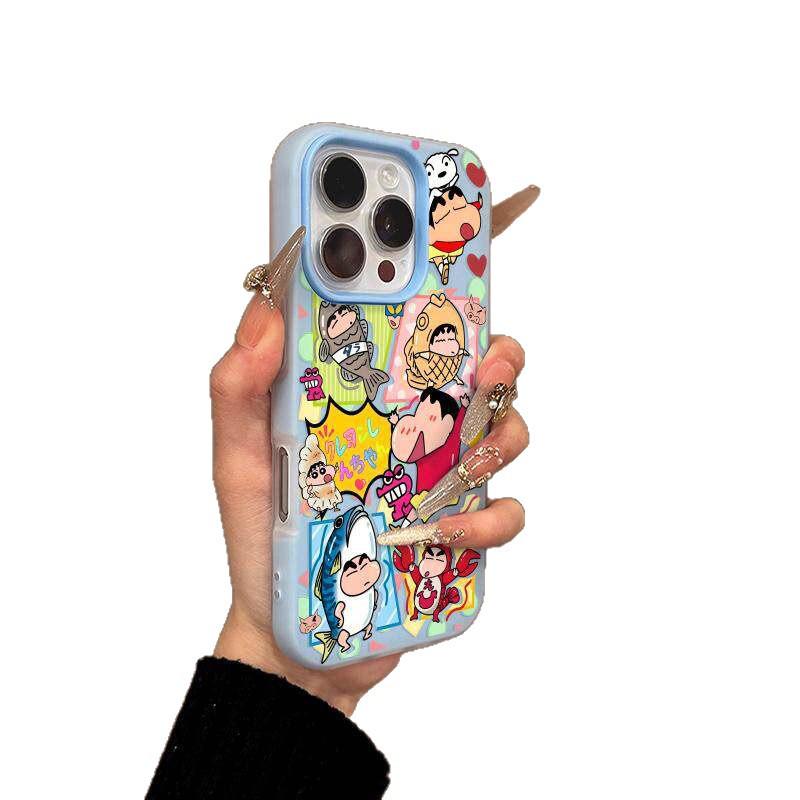 Ocean Shin-chan 2-in-1 Phone Case for iPhone 14/15/16/17 Pro Max