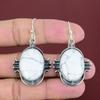 Howlite Earring Handmade Jewelry Genuine Gemstone Earring 925 Sterling Silver Earrings Howlite Jewelry Gifts For Wife Latest Design Pendant