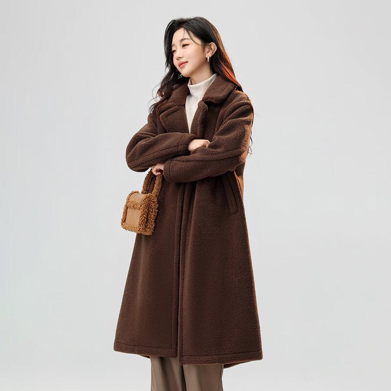 

SNOWFLYING Women s Long Thickened Faux Shearling Coat M