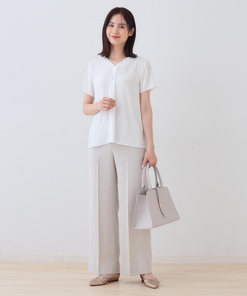 INDIVI Washable Tuck Blouse for White Size 38 12782523 Commuting, Women's, (001), (M),