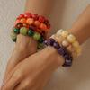 Red Purple Orange Green Acrylic Square Circle Beads Chain Bracelet Bangle for Women Handmade Jewelry Waterproof Jewelry Gift