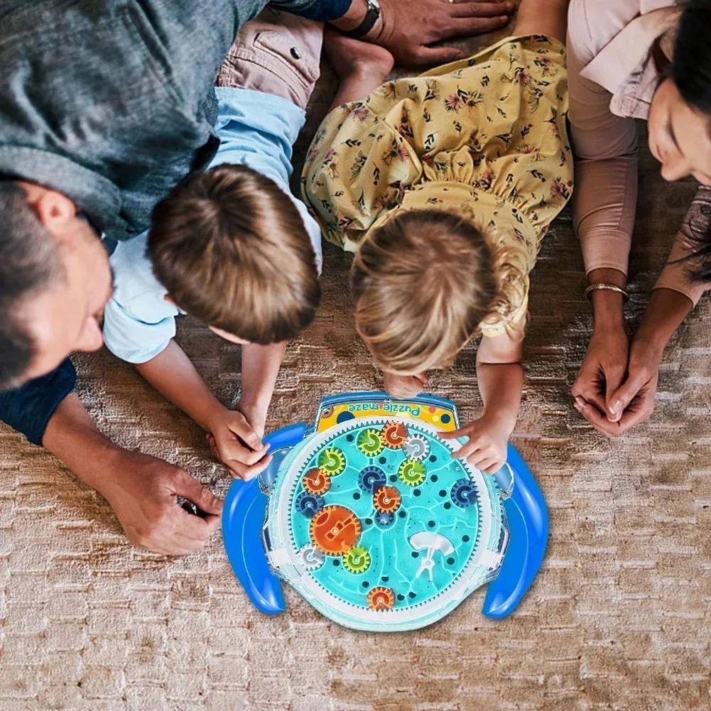 Creativity 3D Puzzle Funny Gear Labyrinth Disk Gear Balance Ball Maze Wheel Dish Puzzle Learning Playthings Ideal For Children Christmas gift idea