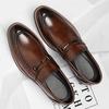 Fashion New Trend Men PU Leather Loafers Non Slip Walking Flats Outdoor Slip On Casual Shoes Breathable Man Driving Shoes Business Shoes