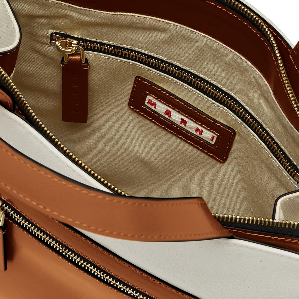 Tote Bag SHMP0068Q0P2994 STONE [Marni] Women's WHITE/MOCA [product]
