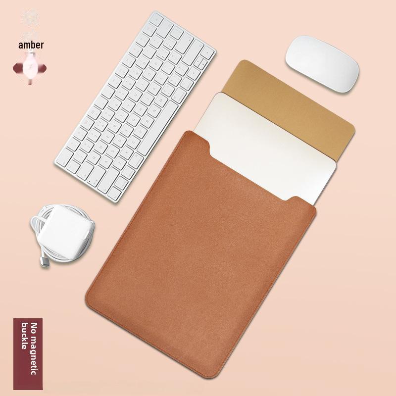 Ultra-Thin PU Leather Sleeve for Non-Magnetic MacBook Laptops