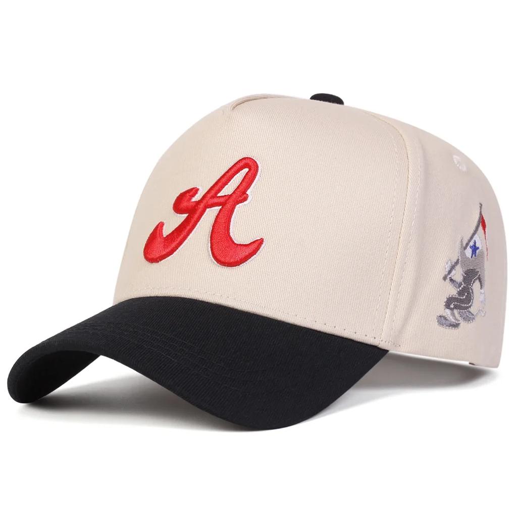 Baseball Stitching Embroidered A Lettering Alphabet Personality Neutral Gender Women Men For Caps Spring Autumn Outdoor Sunscreen Hat Adjustable