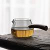 Grey heat-resistant glass wood handle fair cup Japanese side handle high temperature resistant tea separator tea set accessories