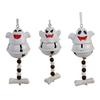 Ghostly Resin Aeolian Bell Ornament Halloween Bell Hanging Decorations For Door Entryway Window Wall Holiday Decoration