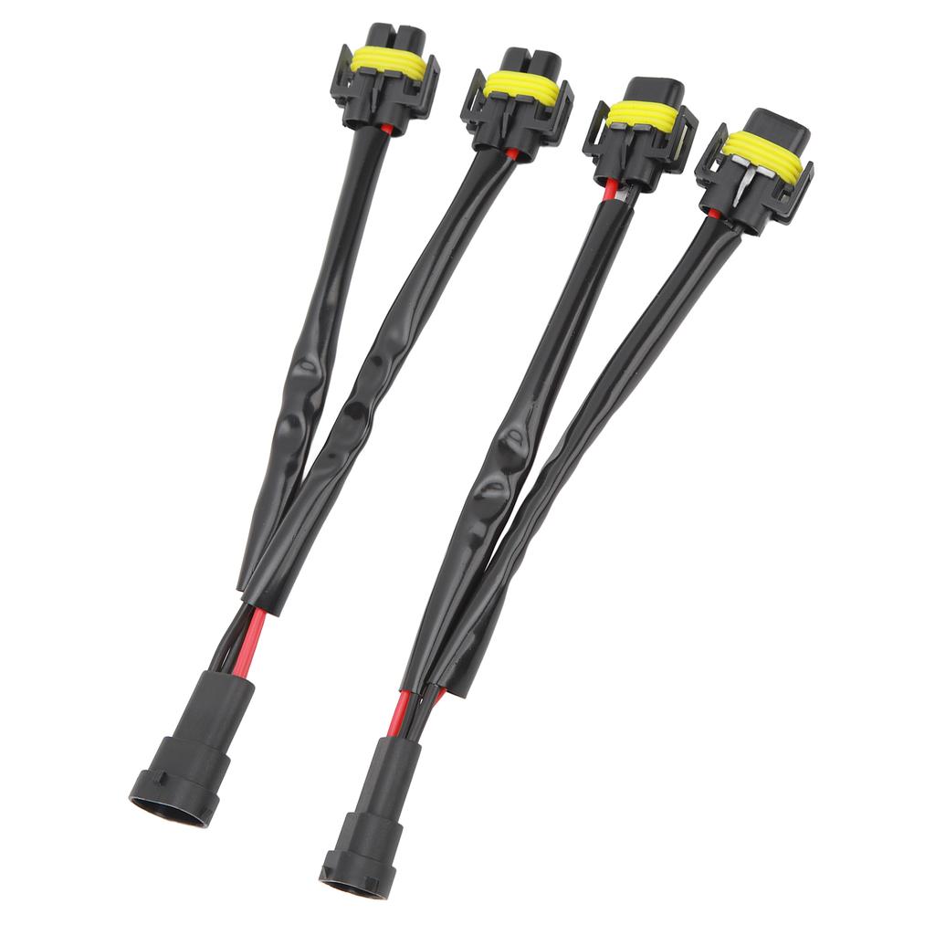 2 stk H11 H8 H9 Forlengelseskabelsett Mann til Kvinne 2-veis Hovedlyssplitter Kabelsett for Lastebil Pickup LED-kabel
