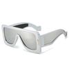 Square Frame Cycling Sunglasses UV400 Protective Eyewear Outdoor Sports Futuristic Style PC Lens