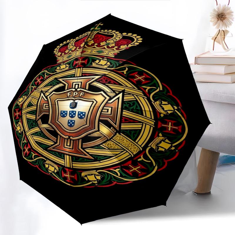 Royal Emblem Design Folding Umbrella Suitable for All Seasons 8 Paraphenoid Bones Sun Umbrella Umbrella Umbrella