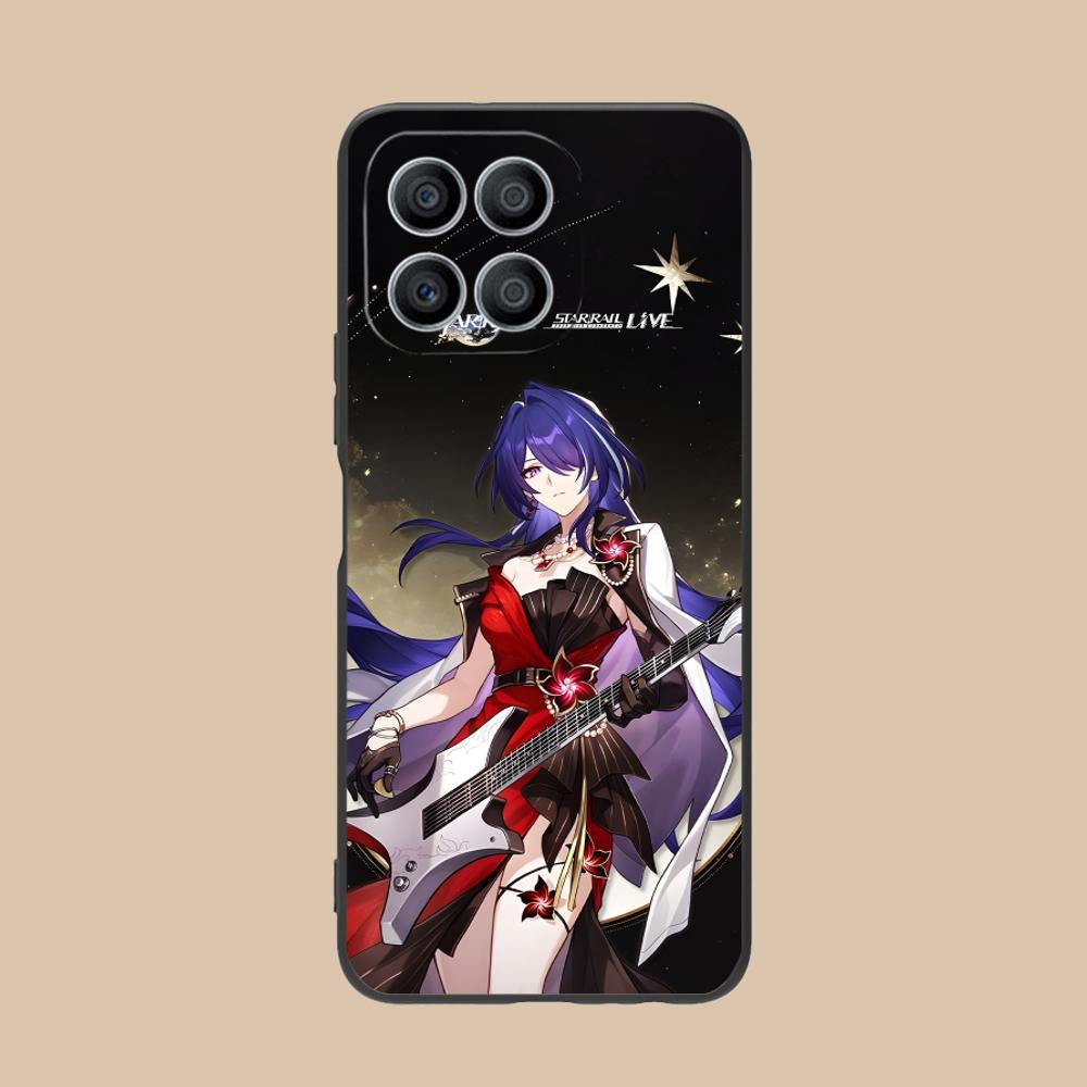 HSR Acheron Matte TPU Mobile Phone Case for Honor 90 80 70 60 50 30 20 10 9 8 7 Pro S SE Lite 5G Colorful Printing Cover