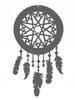 Modern curtain DREAM CATCHERS openwork GRAY 300x150