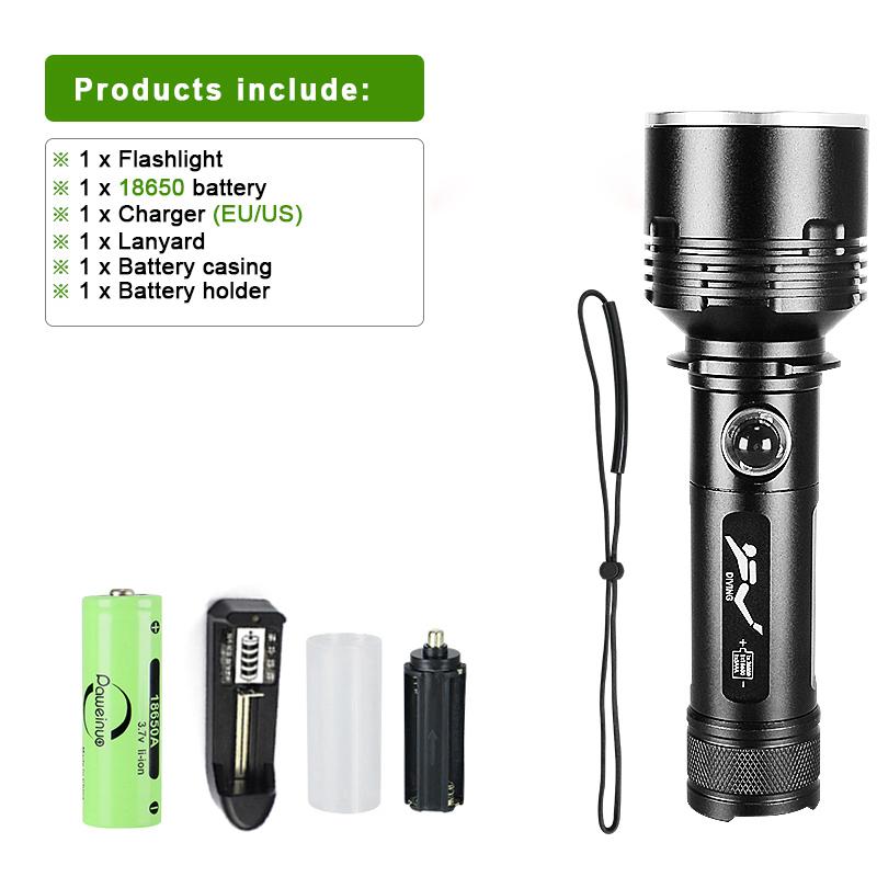 Professionelle Tauchlampe XHP360 Scuba-Taschenlampe Leistungsstarke Tauchlampe Amphibienlaterne Weitbereichs-Tauchtaschenlampe
