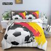 3D Boys Teens Football Comforter Cover Set Queen Size Soccer Ball Duvet Cover Polyester Bedding Set 2/3pcs Soft Twin Quilt Cover