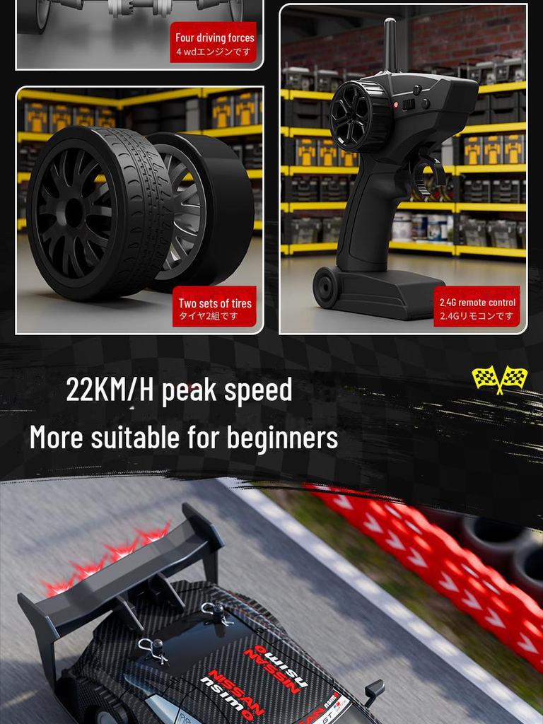 1/20 Scale 2.4G RC High-Speed Drift Off-Road 4WD Electric Toy Car for Kids
