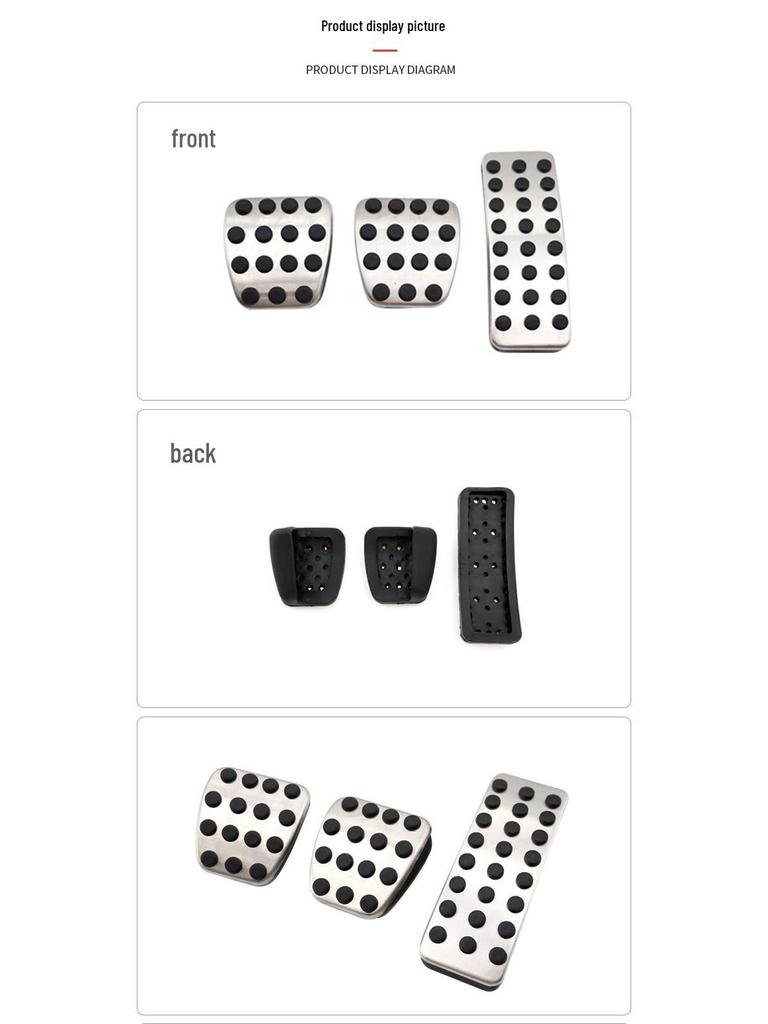Non-Slip Pedal Covers for Mercedes A/B-Class Accelerator & Brake