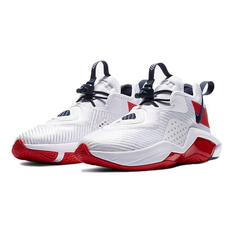 Nike LeBron Solder 14 White University Red GS CN8689-100