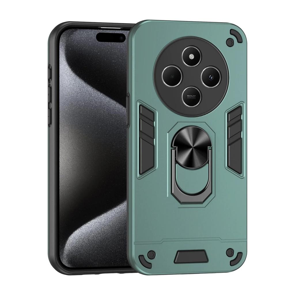 Military Shockproof Armor Case For Xiaomi 15 Ultra Poco X7 Pro C75 Redmi Note14ProPlus 14C A3 Ring Stand Holder Protection Cover