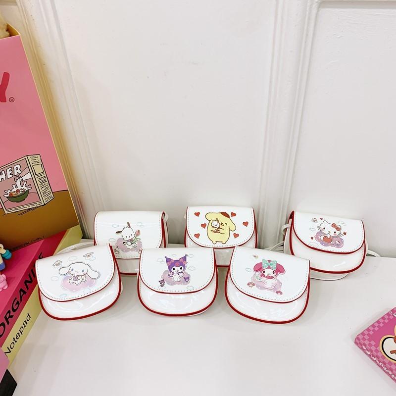 My Melody Pompompurin Cinnamoroll Kids Cartoon Animal Mini Purse With Pu Material For Daily Use