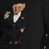 Polo Ralph Lauren FW22 Teddy Bear Pattern Embroidered Long Sleeve Hooded Knit Sweater Men sweater Black WMPOSWEN6820006-001