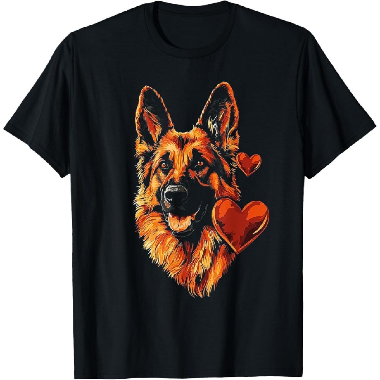 

Valentine s Day German Shepherd Dog T-Shirt XXXXXL чорний