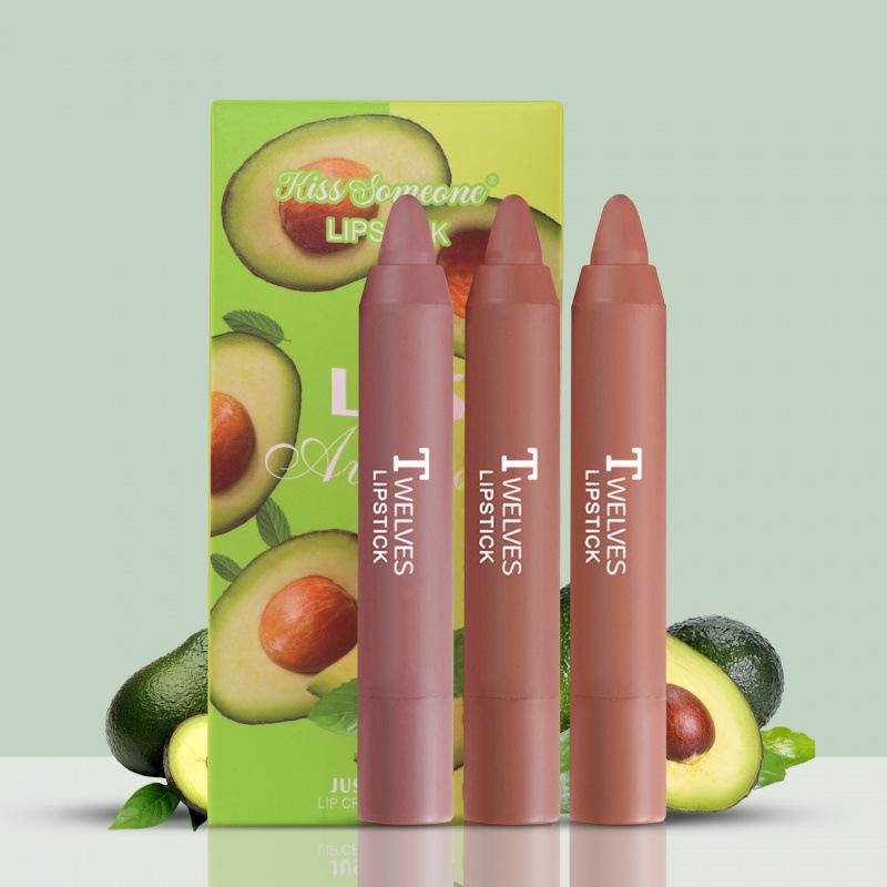 3-Piece Velvet Matte Crayon Lipstick Set In Compact Box