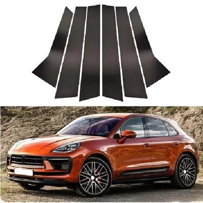 For Porsche Macan 2014- Window Decoration Door Frame Bright Black Center Pillar Sticker